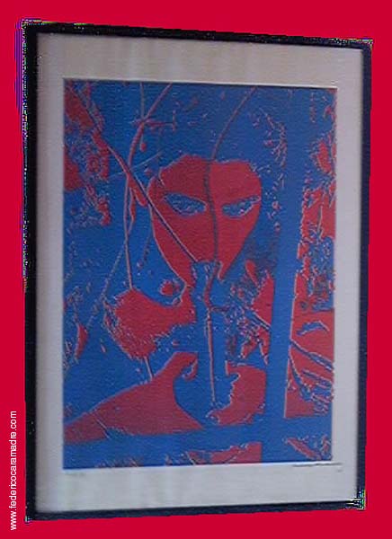 Donna con la pistola - litografia nn