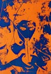 Donna con la pistola - elaborazione laser