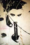 Donna con la pistola - tela